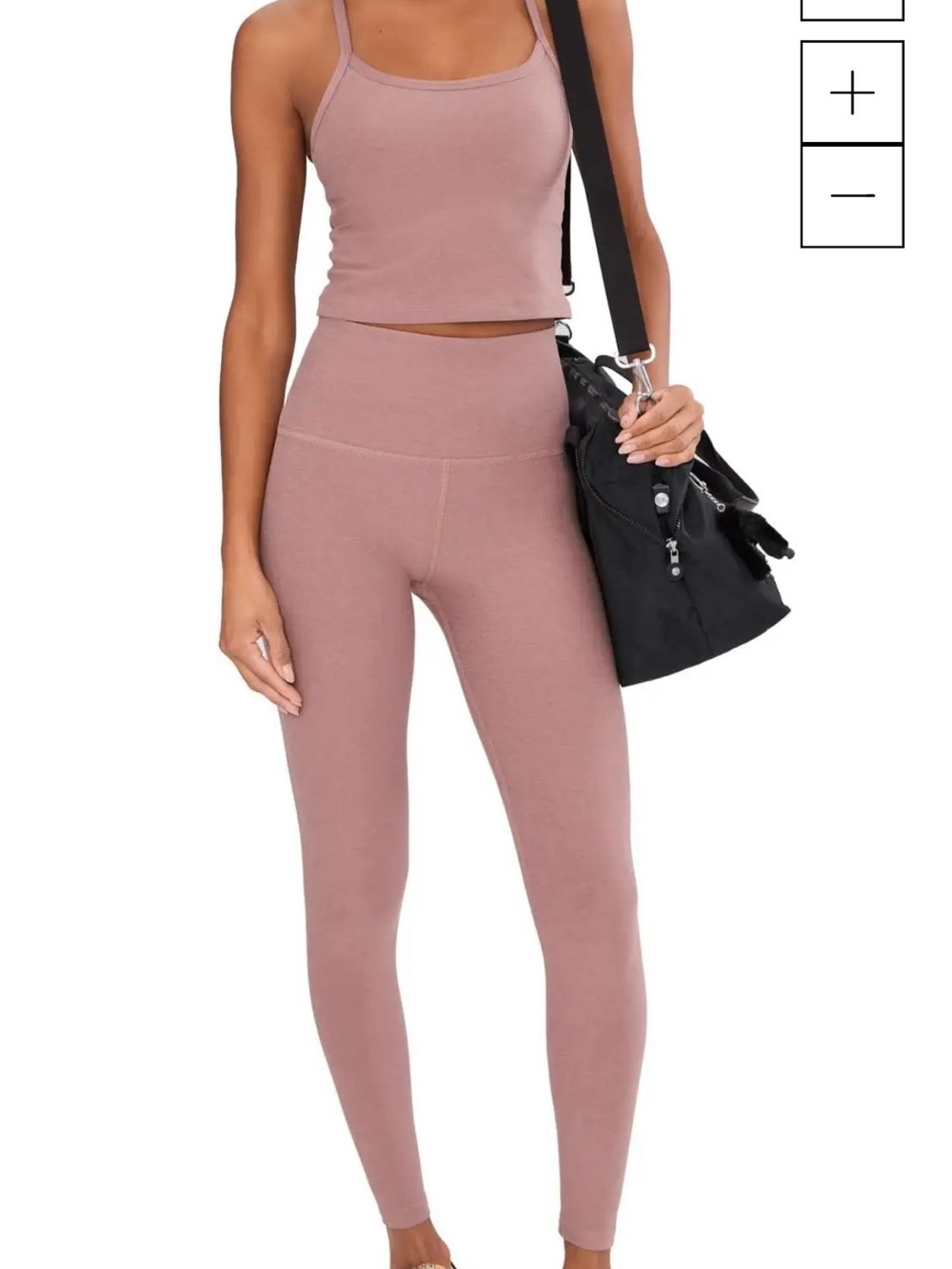 Beyond Yoga Set - Rosey Taupe Heather